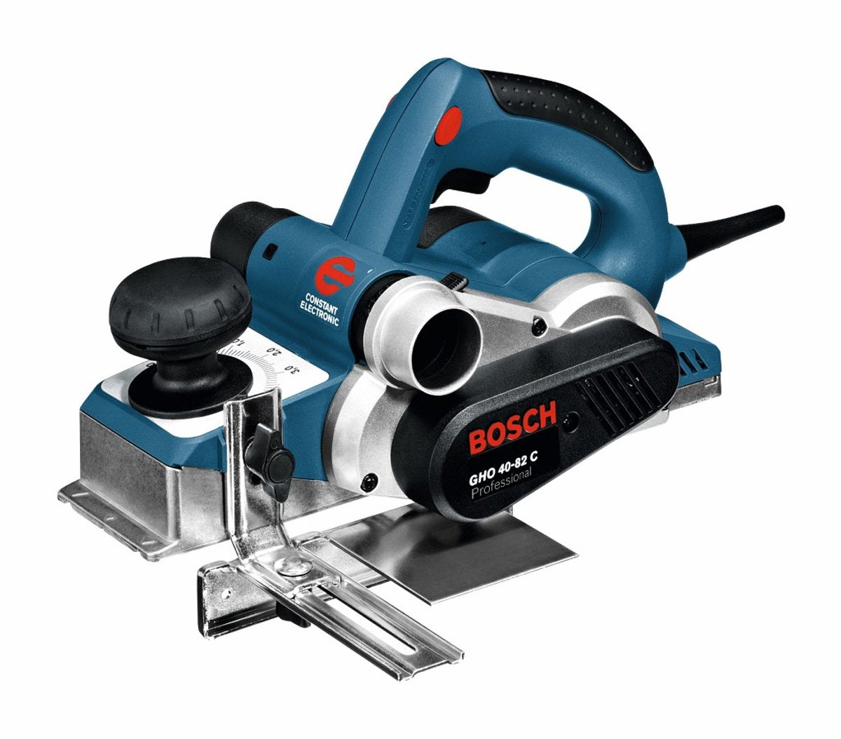 Bosch høvl gho 40-82 c (ekstra kniv, parallelføring, falsdybdestop, støvpose)