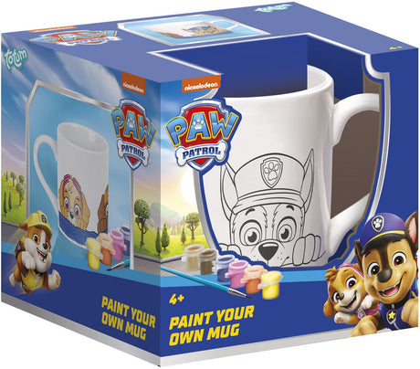 Totum paw patrol speelgoed inkleur beker mok beschilderen - knutselen keramiek incl. verf en penseel creatief speelgoed cadeau jongens en meisjes
