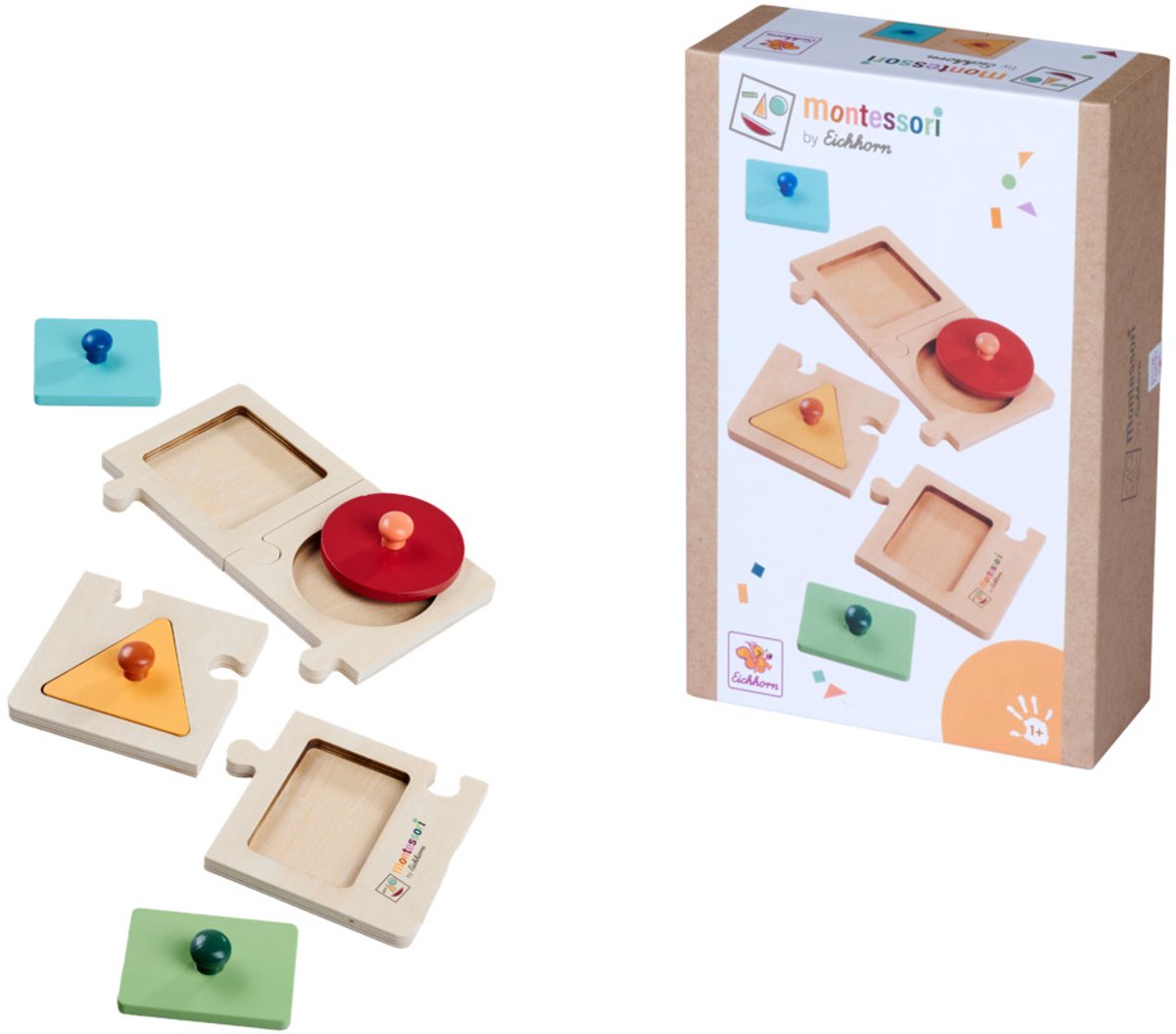 Eichhorn - puslespil - montessori form sorterer - træ