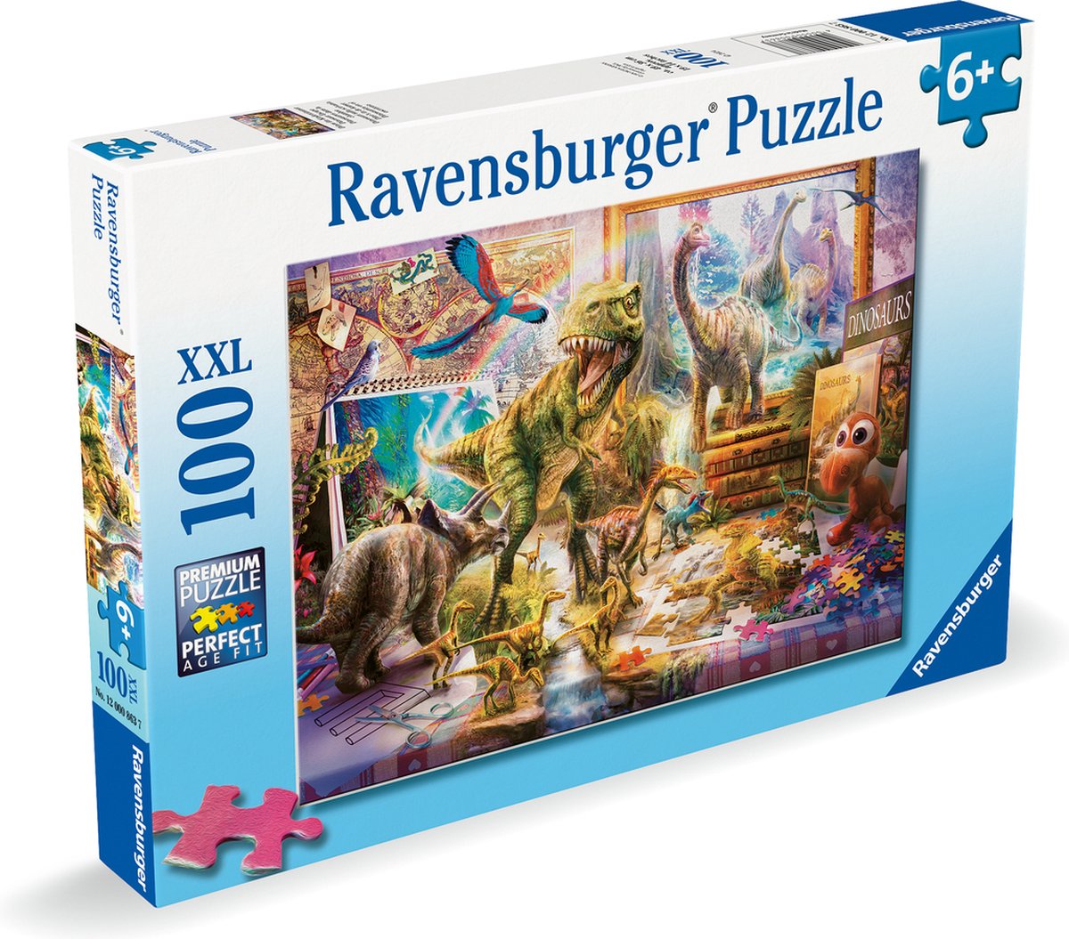 Ravensburger puslespil dino legetøj kommer til live - puslespil - 100 xl brikker