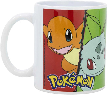 Pokémon krus – pikachu, charmander, squirtle bulbasaur – 325ml – keramik – officielt licenseret – tåler opvaskemaskine og mikroovn