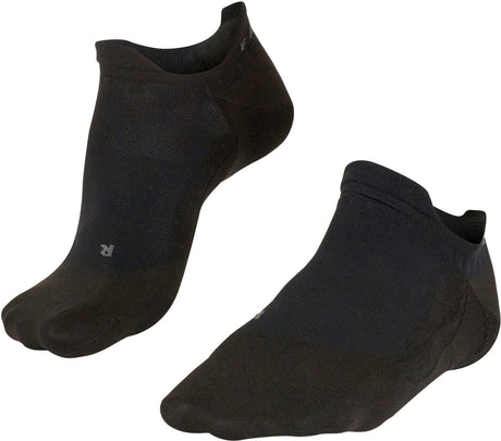 Falke go5 usynlig anti-blister bomuld funktionelt materiale golfstrømper herre sorte - størrelse 39-41