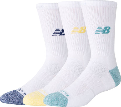 New balance aktive besætningsstrømper 3-pak unisex sportsstrømper - assorterede farver