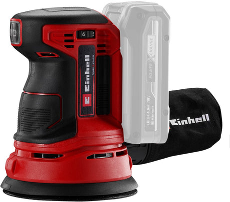Einhell batteri excentersliber te-rs 18 li solo - power x-change - 18 v li-ion - slibeflade: ø 125 mm - inkl. 1 x sandpapir - ekskl. batteri og oplader