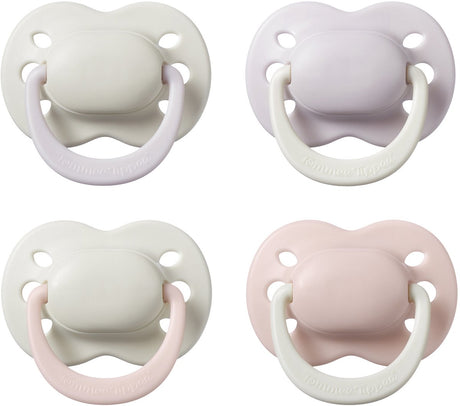 Tommee tippee sut til nyfødte - 0-2 måneder - 4 stk - ortodontisk sut - 100 % BPA-fri silikone - bleg blomme og bomuld.