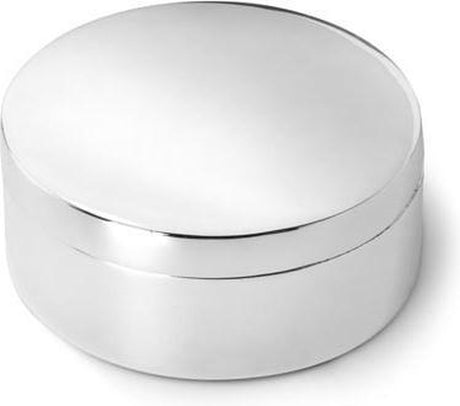 Zilverstad - tandboks glat rund 42mm sølv farve