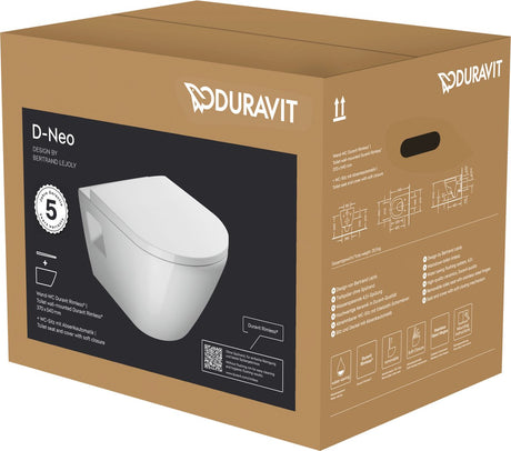Duravit d-neo væg toiletpakke 37x54x40cm hvid glans