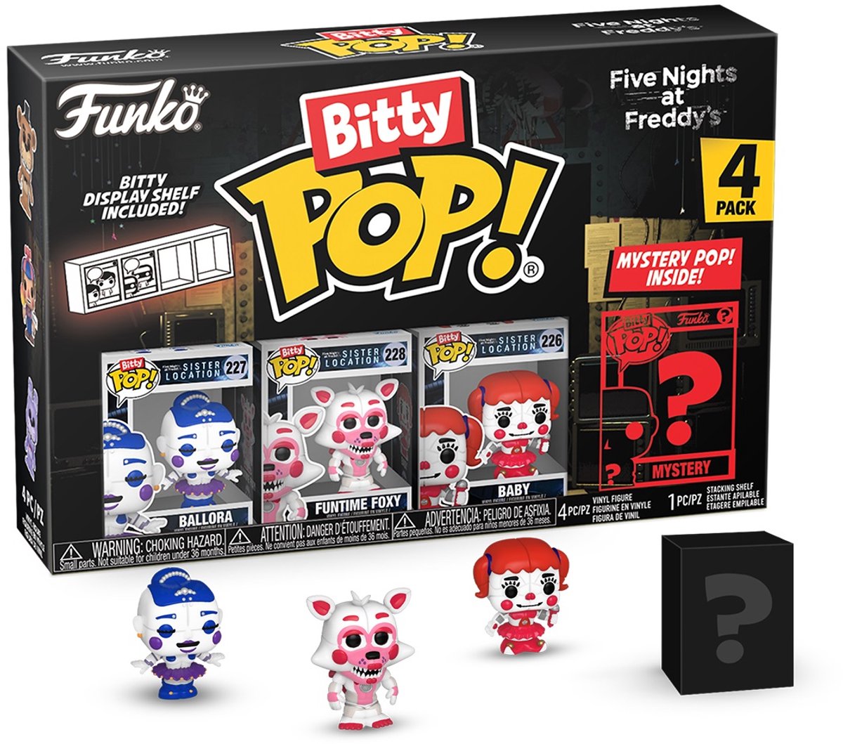 Funko pop! fem nætter hos freddy's - bitty pop 4 pack 2,5 cm - ballora