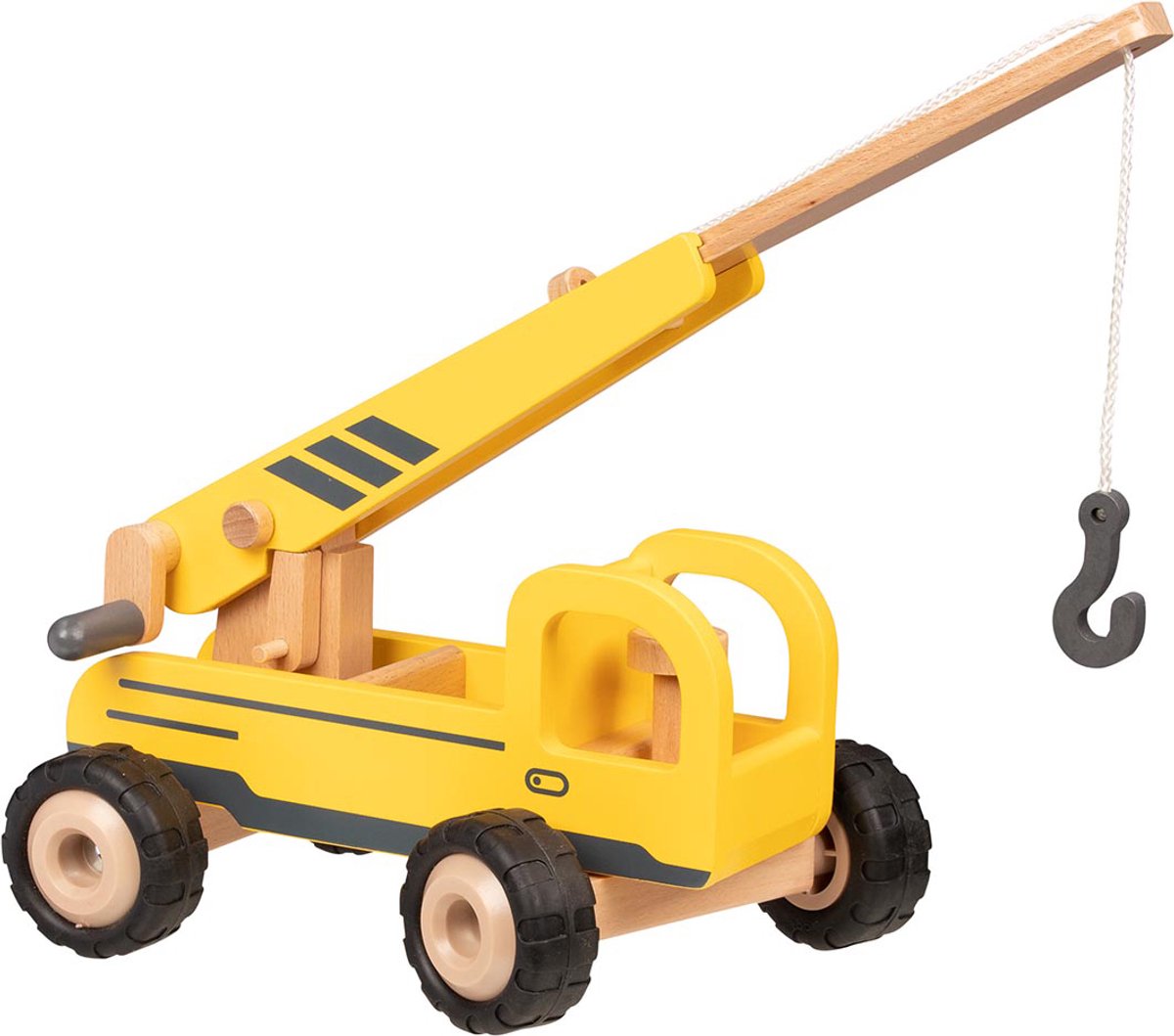 Goki trækøretøj: mobilkran 28x16,7x15,6cm, med gummidæk, 3+
