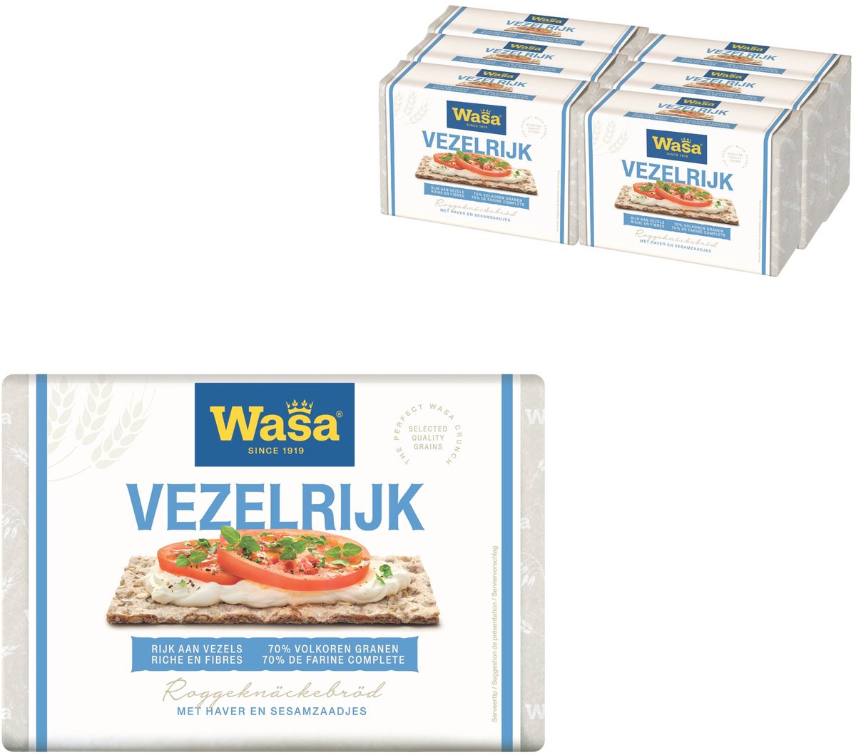 Wasa fiberrig knækbrød - 6 x 300g