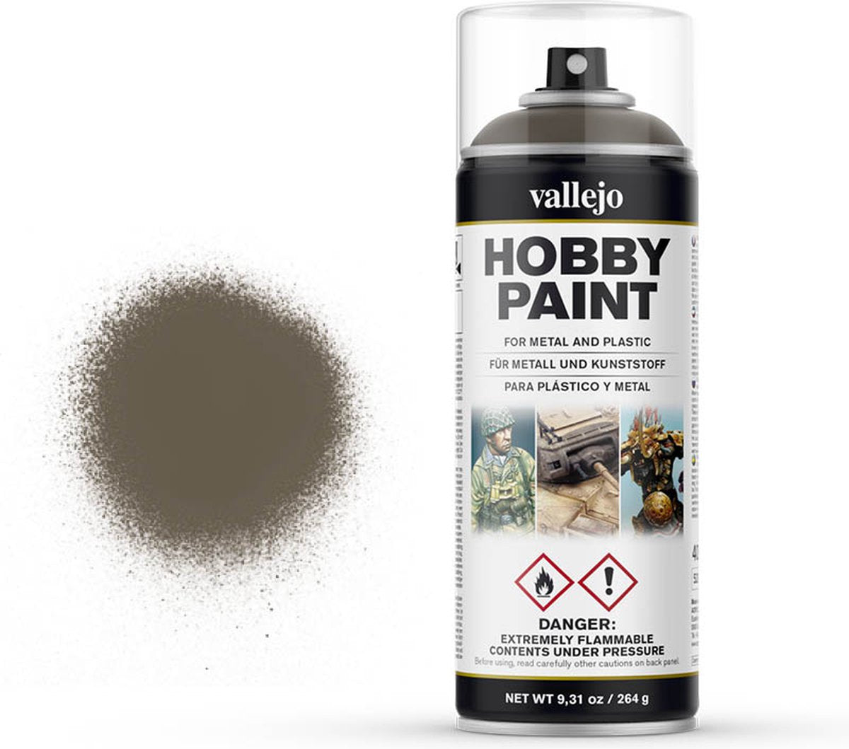 Vallejo val 28005 - us oliven trist primer - spay-maling 400 ml