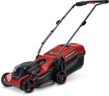 Einhell batteriplæneklipper ge-cm 18 32 c li bl solo - power x-change - 18 v li-ion - klippebredde: 32 cm - anbefalet græsareal: op til 270 m² - 27 l opsamlingspose - klippehøjde: 25-65 mm - ekskl. batteri og oplader