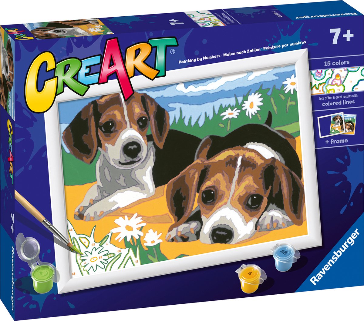 Ravensburger Creart Beagle Puppies - Mal efter numre til børn