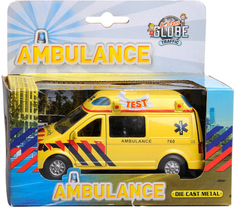 Kids globe ambulance nl die cast pb med lys og lyd 13cm
