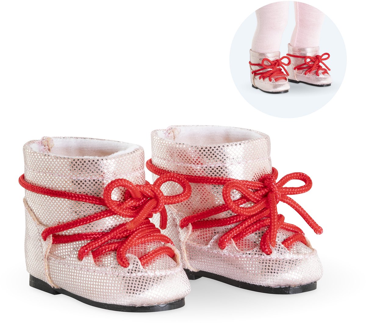 Corolle pink snestøvler til dukker, 36cm