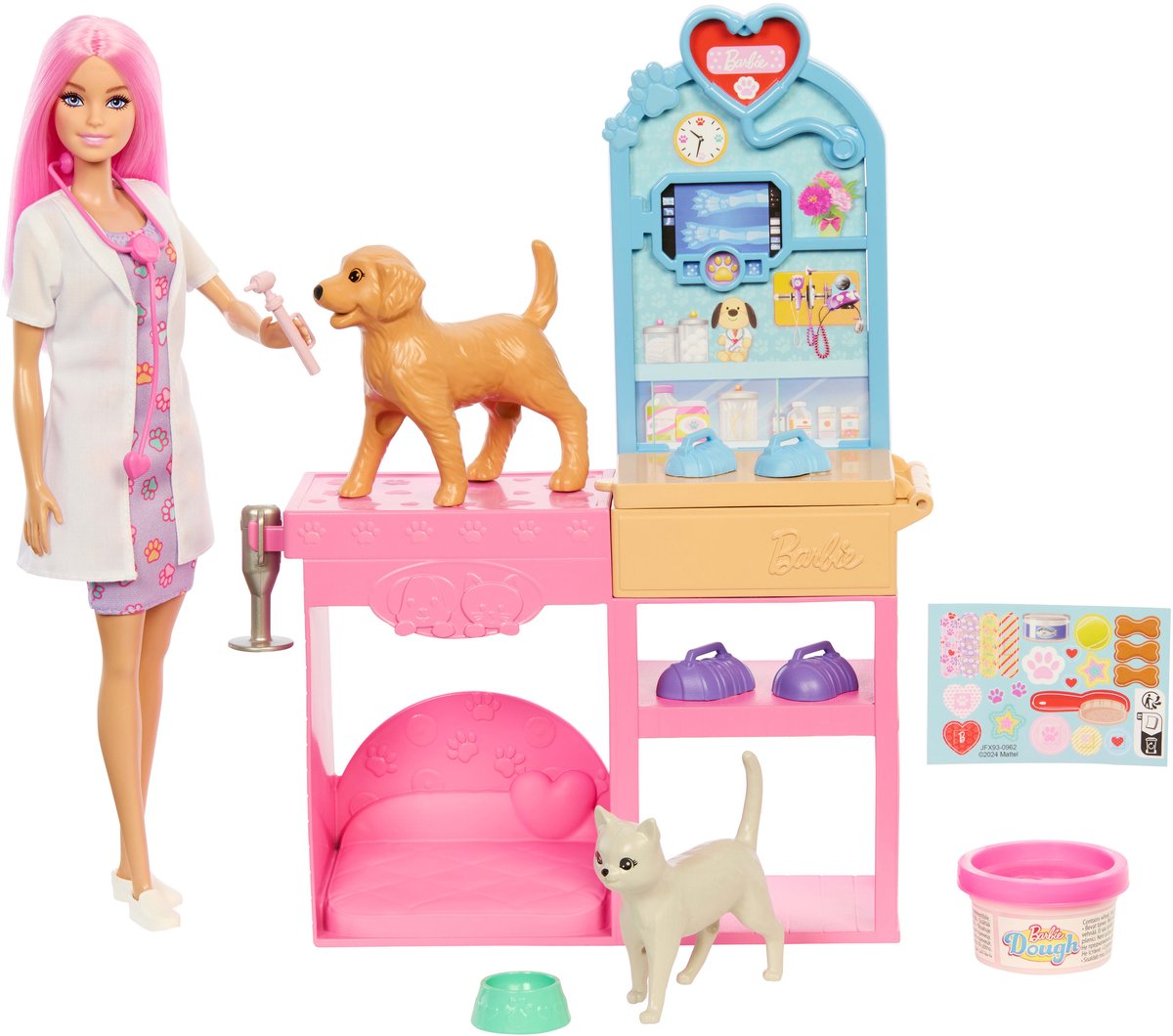 Barbie dyrlæge legesæt med dyr