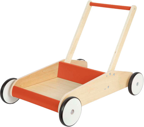 Lille fod - rollator i træ kobberrød