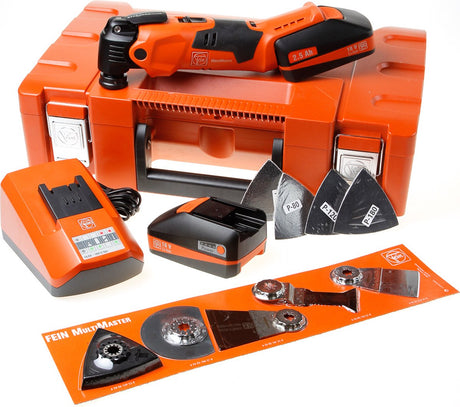 Fein multimaster amm 500 plus topbatteri multiværktøj + tilbehør 18v ampshare 4.0ah i l-boxx - 71293861000