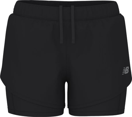 New balance sport 2-i-1 shorts 3 damesportsbukser - sorte