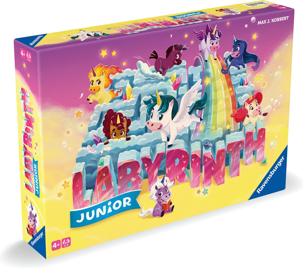 Ravensburger - junior labyrinth unicorn - brætspil - 2-4 spillere