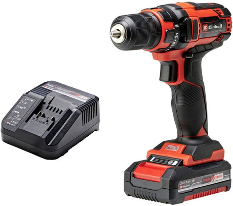 Einhell akku bore-/skruetrækker TC-CD 18 35 li kit - power x-change - 18 v li-ion - 35 nm - 0-550 rpm - 10 mm nøglefri borepatron - elektronisk hastighedskontrol - inkl. 1x 1,5 ah batteri og oplader
