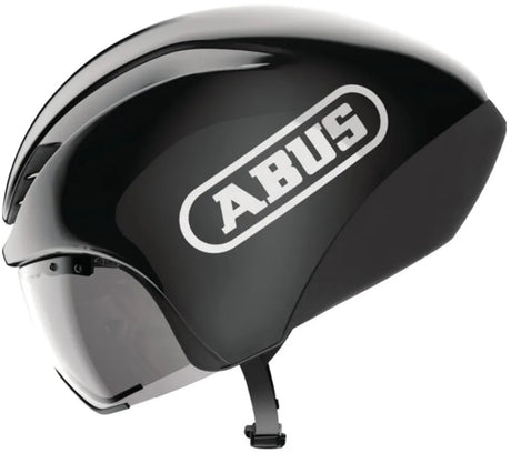 Abus cykelhjelm gamechanger tt 1.1 skinnende sort l - 57-61 cm - sort - velegnet til brug på tidskørselscykler - 390 g