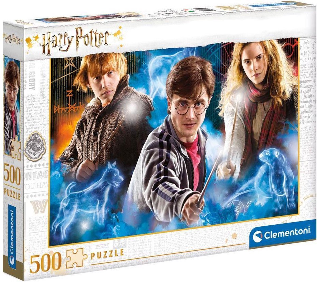 Clementoni - puslespil - 500 brikker - Harry Potter 2 kompakt æske - puslespil til børn og voksne