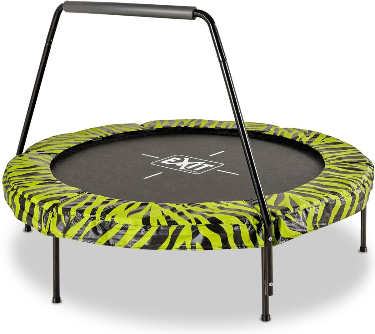 Exit toys exit tiggy trampoline ø140cm - met beugel - rond - kindertrampoline - zwart groen