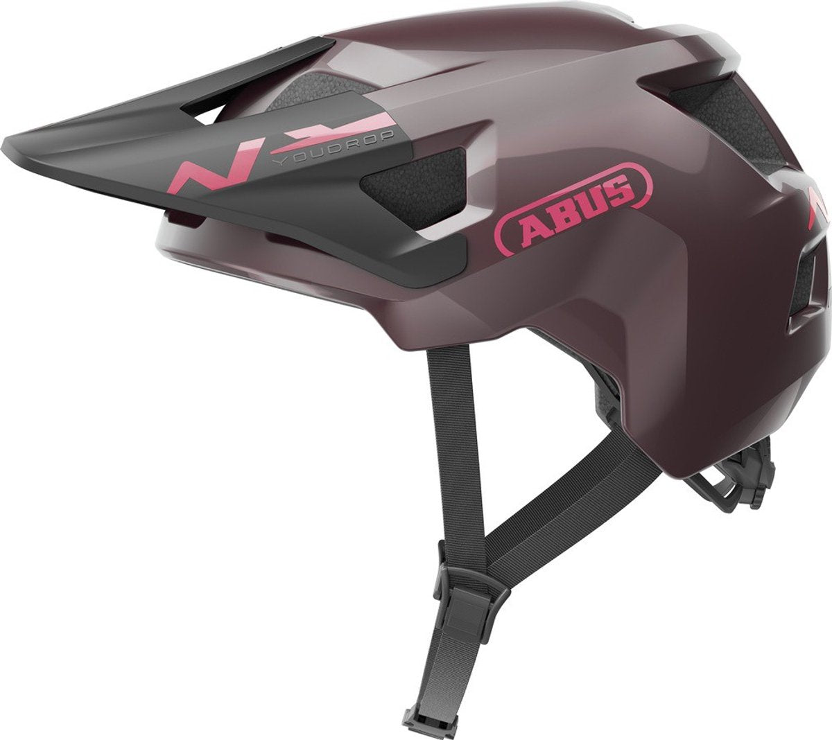 Abus cykelhjelm youdrop wildberry rød s - 48-55 cm - rød - velegnet til brug på mountainbikes - 310 g