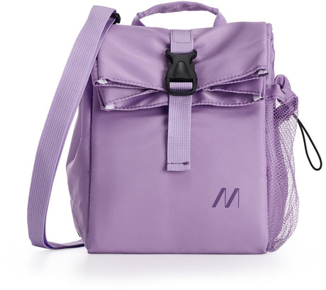 Muitomas køletaske 15 liter - termisk isolering - ét centralt rum - sidelomme til flaske - justerbar skulderrem - violet
