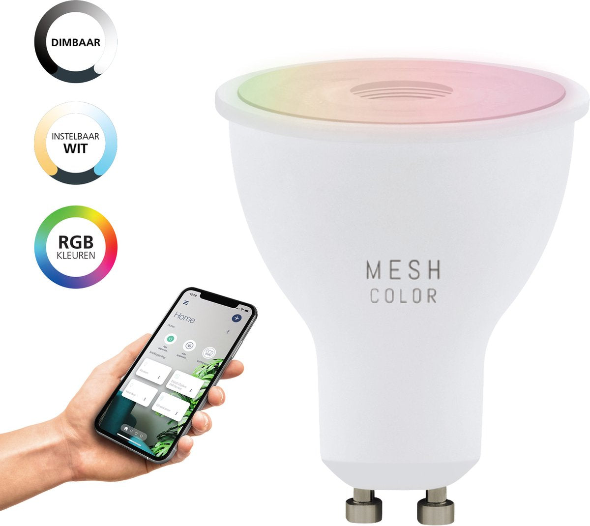 Eglo connect.z smart LED-lampe - gu10 - ø 5 cm - justerbart rgb hvidt lys - dæmpbar - zigbee