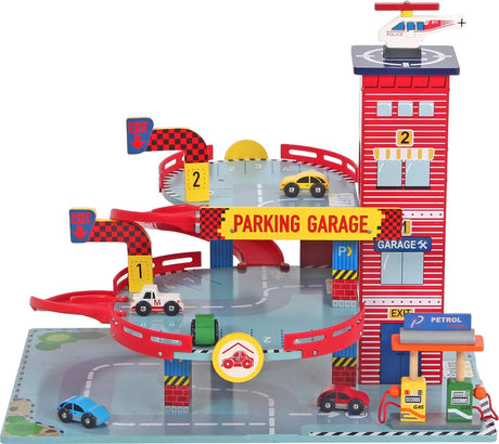Playwood mentari træ garage rød