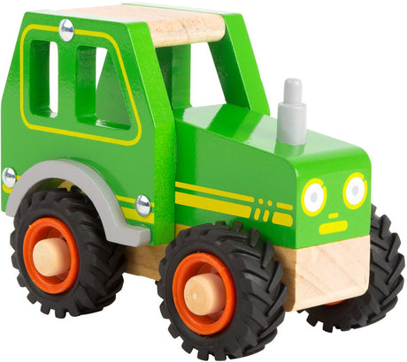 Lille fod - trætraktor grøn