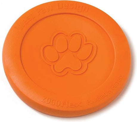 West paw zogoflex zisc - fleksibel hundefrisbee - robust - orange - lille - 17 cm