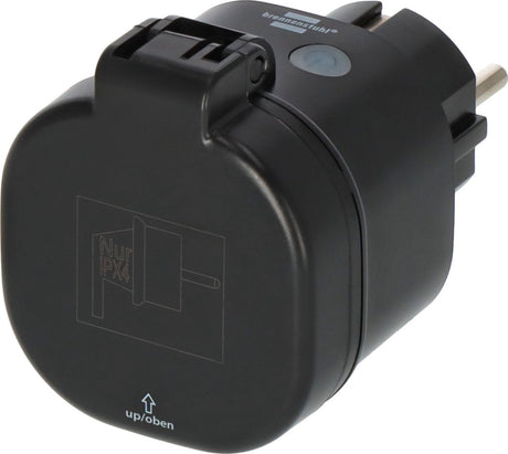 Brennerstuhl connect smart plug wa 3600 xs03 til udendørs ip44 strømskinne (sort, 2,4 ghz wifi, alexa, google, matter)