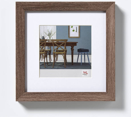 Walther fiorito - mdf træramme - fotostørrelse 40x40 cm - valnød