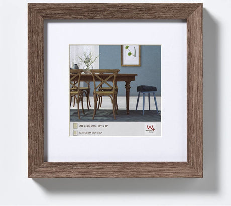 Walther fiorito - mdf træramme - fotostørrelse 30x30 cm - valnød