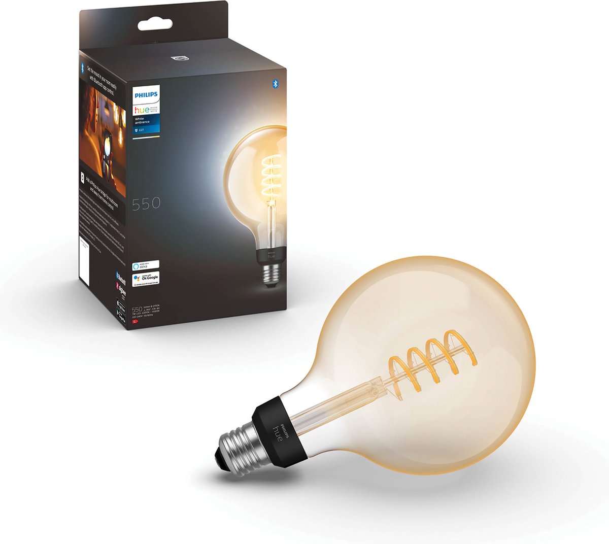 Philips hue filament globelamp g125 - warm tot koelwit licht - 1-pack - e27