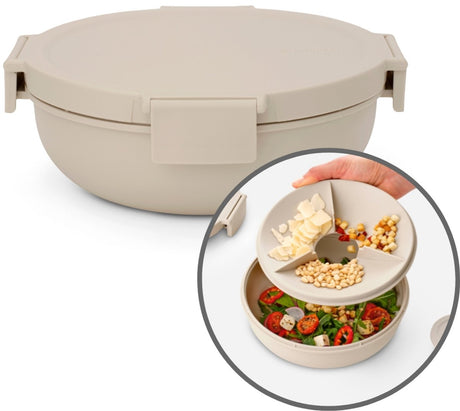 Brabantia make take salat madpakke to go - 1,3 l - plastik - blød beige