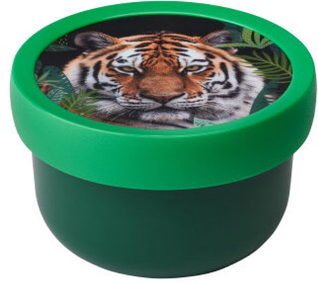 Mepal frugtkasse campus - 300 ml - inklusive frugtgaffel - lukker godt - snackboks - vild tiger