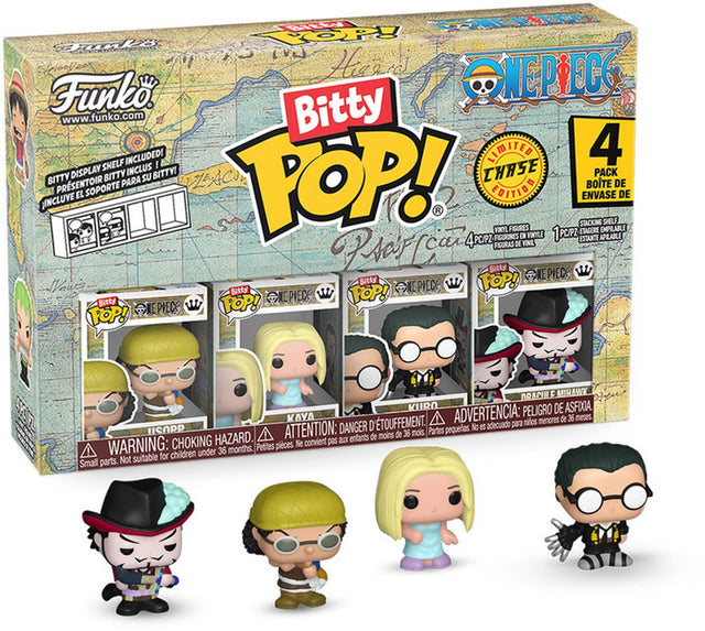 Funko et stykke usopp (bitty pop!) vinylfigurer (sæt med 4) unisex pop! - neutral - standard