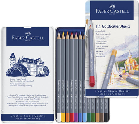 Faber-castell akvarelblyanter - goldfaber - dåse 24 stykker - fc-114624