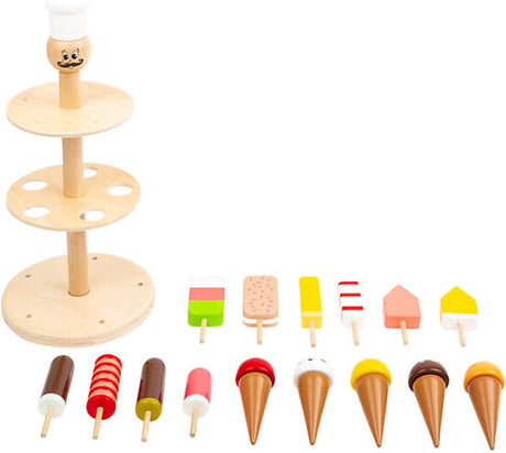 Lille fod - Træ Luigi Ice Cream Stall, 16dlg.