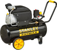 Stanley fatmax kompressor, 50 liter, 10 bar, oliesmurt, vandret model, 2,5 hk, 240 l min luftstrøm, bærbar, sort gul, velegnet til oppustning og pneumatisk værktøj