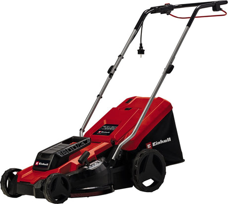 Einhell elektrisk plæneklipper GC-EM 1600 37 - 1600 W - klippebredde: 37 cm - 38 l opsamlingsboks - anbefalet græsareal: op til 700 m² - klippehøjde: 20-60 mm