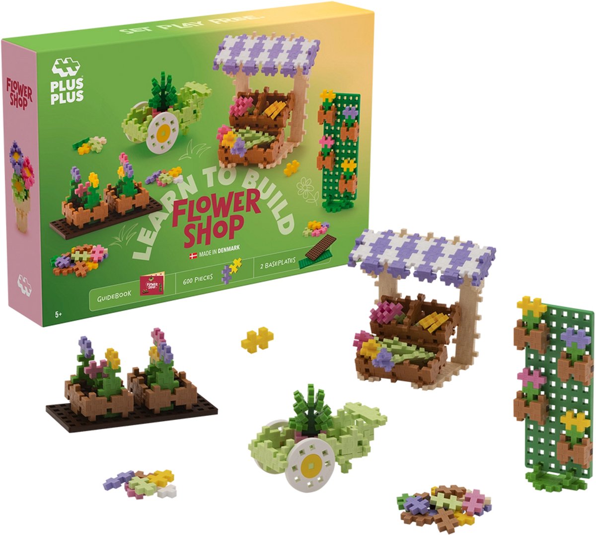 Plus-plus lær at bygge blomsterbutik 600 dele byggesæt - 5008 - byggelegetøj - byggelegetøj - sæt med byggeklodser - fra 5 år
