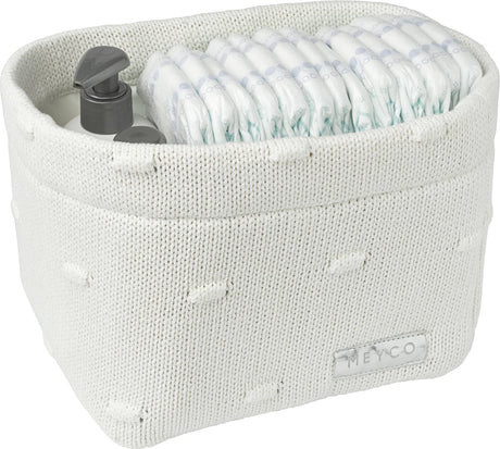 Meyco babyknuder puslekurv - offwhite - lille