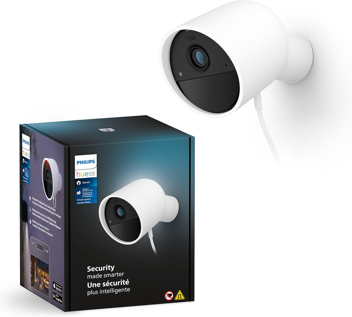 Philips hue secure camera - bedrade beveiligingscamera - wit