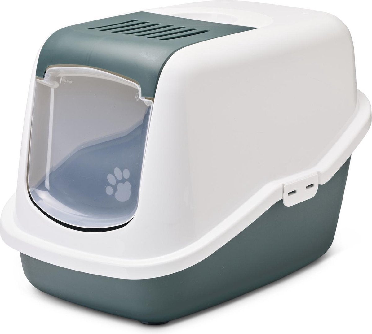 Savic kattetoilet nestor nordic 56x39x38,5 cm - kattebakke - grøn hvid