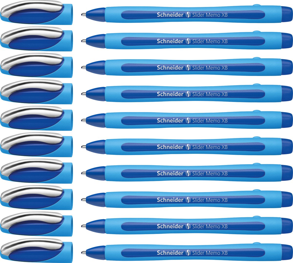 Schneider skriveredskaber schneider kuglepen - skydermemo - xb - 1,4 mm - blå - 10 stykker - s-150203-10